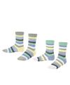 ESPRIT Multicolor Stripe SO  2-Pack Socken Kinder - jade (7188)