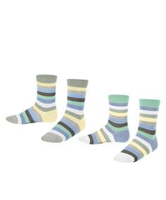 ESPRIT Multicolor Stripe SO  2-Pack Freizeitsocken Kinder jade (7188)