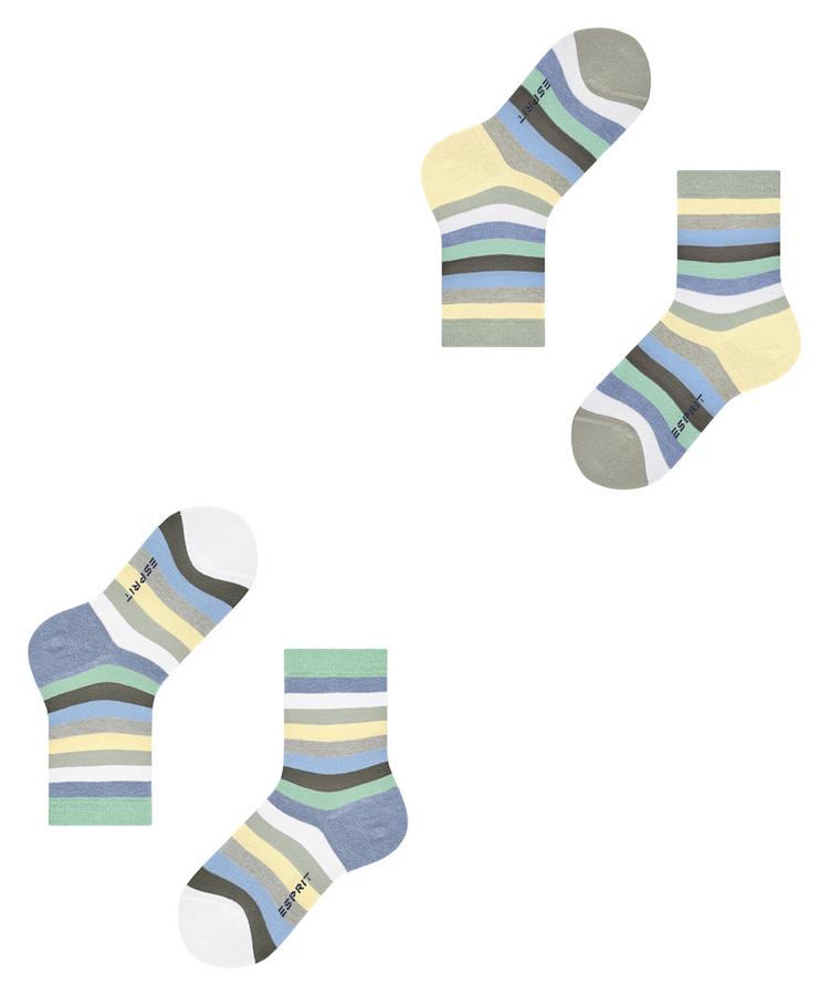 ESPRIT ESPRIT Multicolor Stripe SO  2-Pack Socken Kinder - jade (7188) - 2 | SportScheck