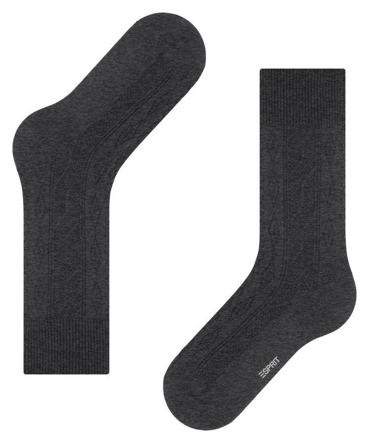 ESPRIT ESPRIT Cable Stitch Boot Socken Damen - anthra.mel (3081) - 2 | SportScheck