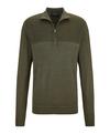 Falke Mock Zip Gmt Dye Structure m Strickpullover Herren - military (7826)