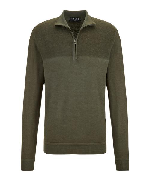 Falke Mock Zip Gmt Dye Structure m Strickpullover Herren