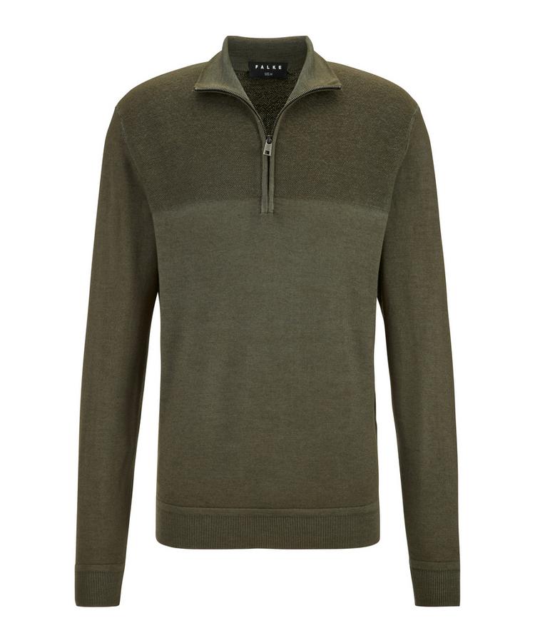 Falke Falke Mock Zip Gmt Dye Structure m Strickpullover Herren - military (7826) - 0 | SportScheck