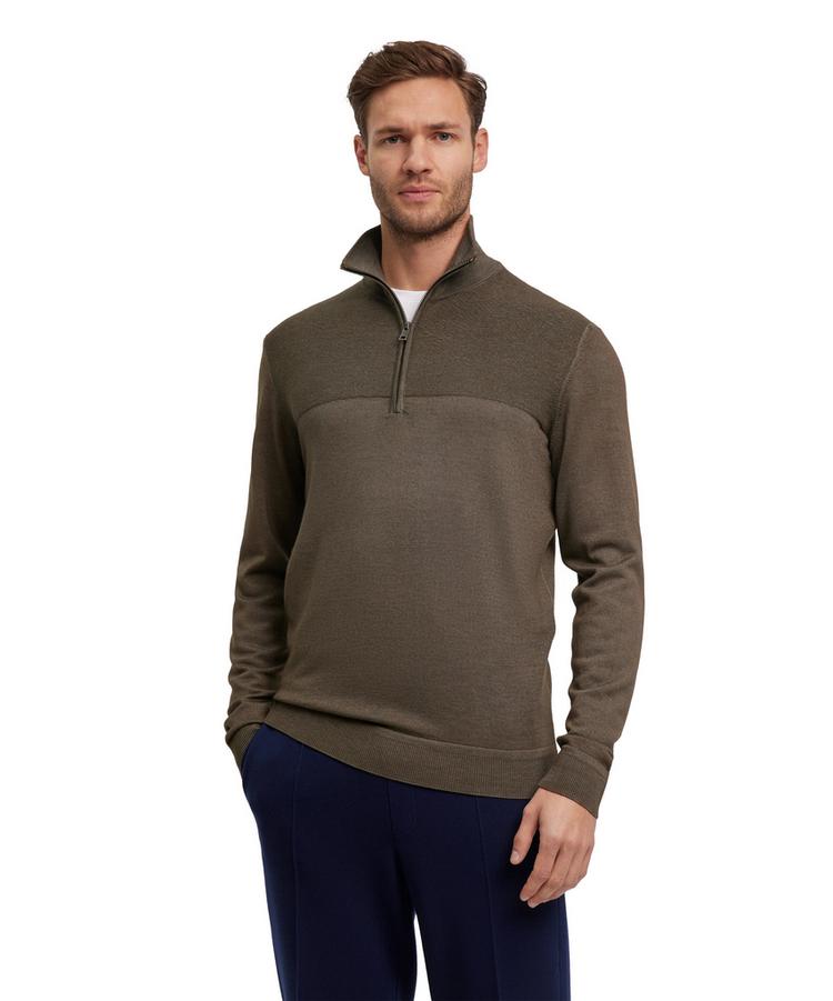 Falke Falke Mock Zip Gmt Dye Structure m Strickpullover Herren - military (7826) - 0 | SportScheck