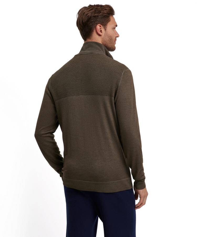 Falke Falke Mock Zip Gmt Dye Structure m Strickpullover Herren - military (7826) - 0 | SportScheck