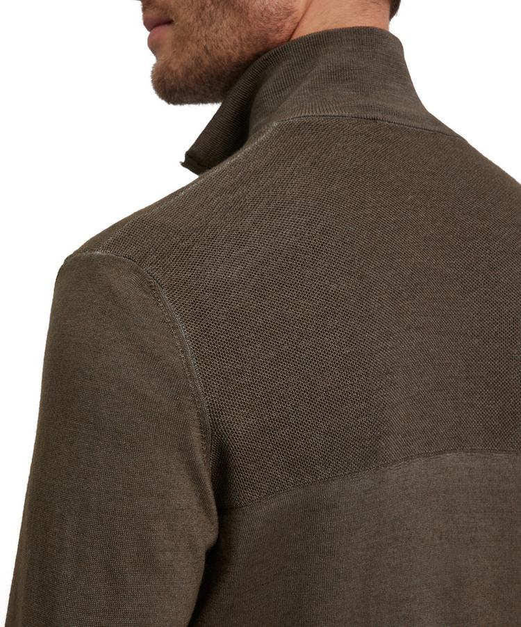 Falke Falke Mock Zip Gmt Dye Structure m Strickpullover Herren - military (7826) - 3 | SportScheck