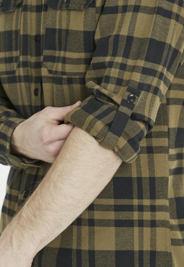 Whistler Whistler Flannel Langarmhemd Herren - 3123 Dark Olive - 1 | SportScheck