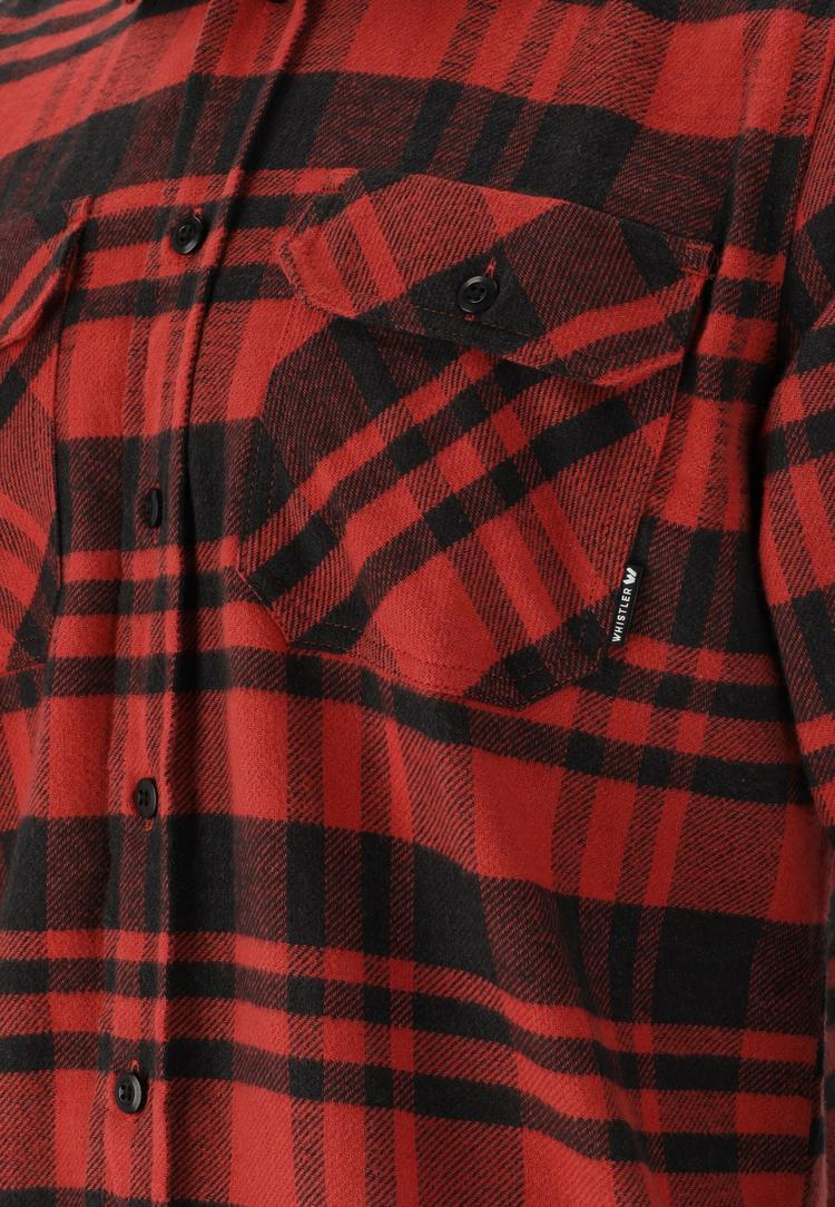 Whistler Whistler Flannel Langarmhemd Herren - 5163 Chili Oil - 0 | SportScheck