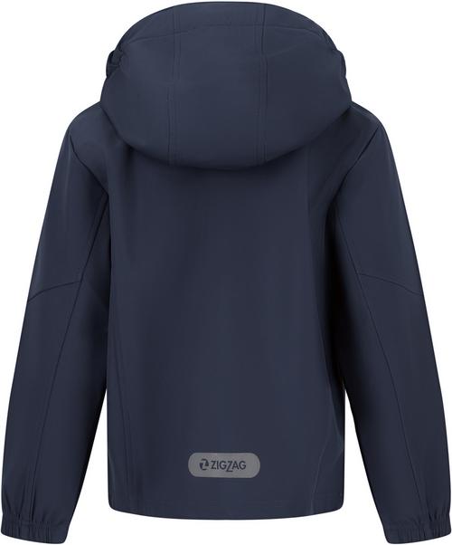 Rückansicht von ZigZag Troy Softshelljacke Kinder 2002 Navy
