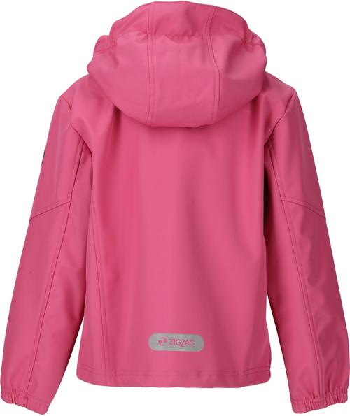 Rückansicht von ZigZag Troy Softshelljacke Kinder 4139 Shocking Pink