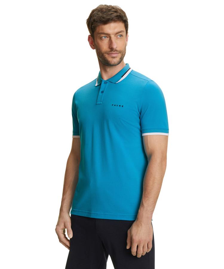 Falke Falke Polo Shirt Colour Edge Poloshirt Herren - ocean (6836) - 0 | SportScheck