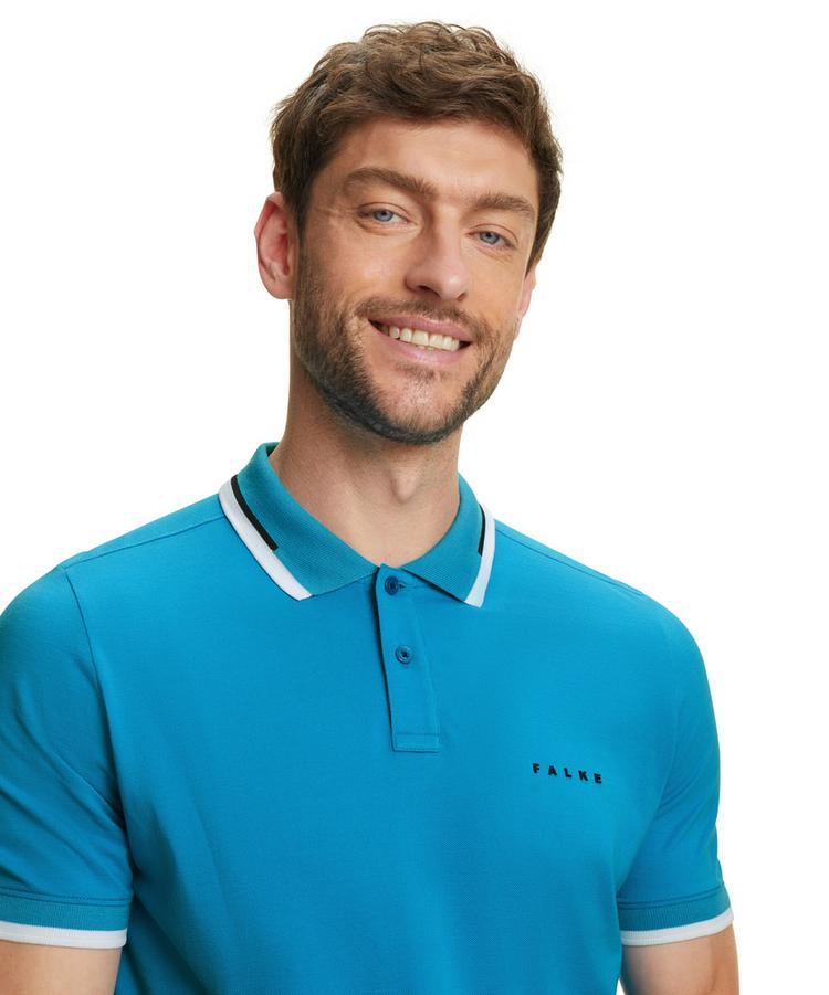 Falke Falke Polo Shirt Colour Edge Poloshirt Herren - ocean (6836) - 5 | SportScheck
