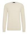 Falke Crew Neck Cotton Piqu&eacute; Strickpullover Herren - ivory (2062)