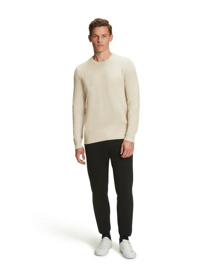 Falke Falke Crew Neck Cotton Piqu&eacute; Strickpullover Herren - ivory (2062) - 1 | SportScheck