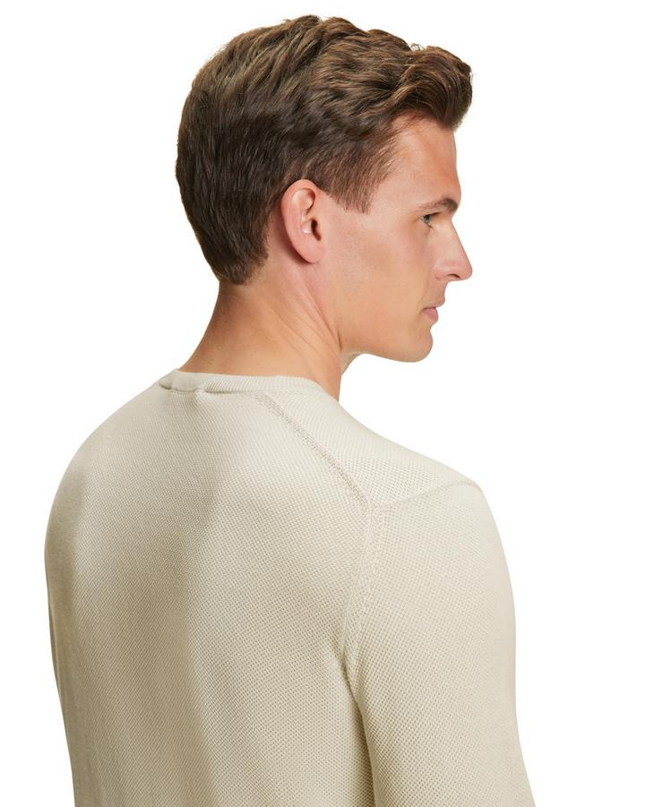 Falke Falke Crew Neck Cotton Piqu&eacute; Strickpullover Herren - ivory (2062) - 2 | SportScheck