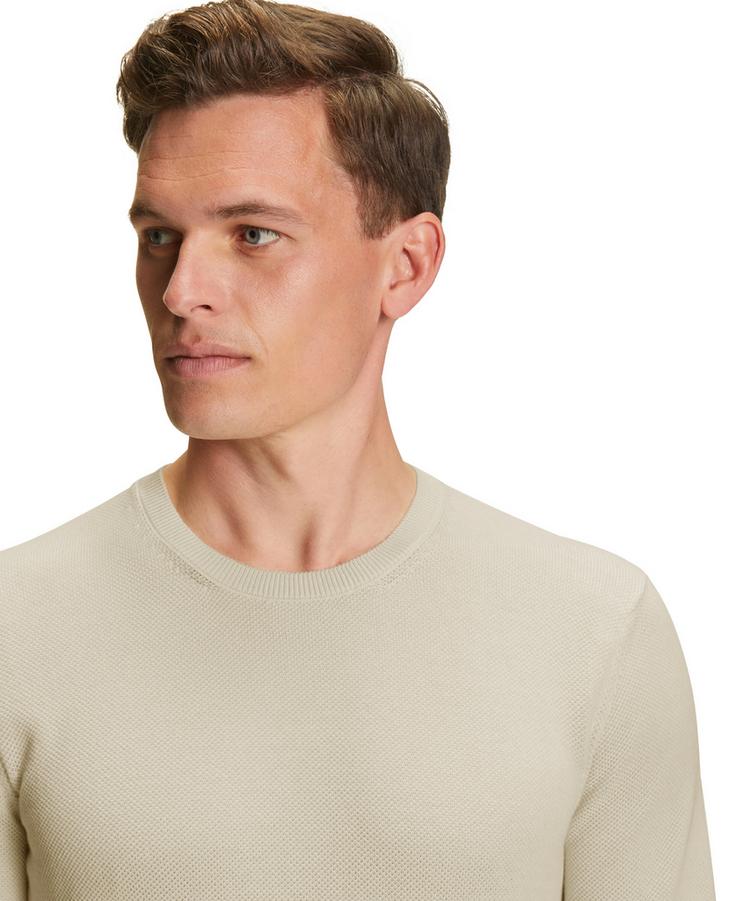 Falke Falke Crew Neck Cotton Piqu&eacute; Strickpullover Herren - ivory (2062) - 3 | SportScheck