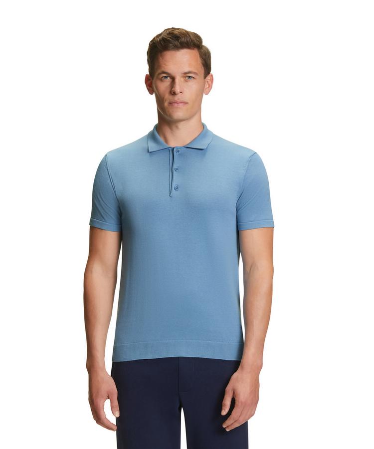 Falke Falke Cotton Polo Shirt Poloshirt Herren - azure (6280) - 0 | SportScheck