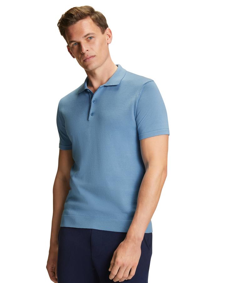 Falke Falke Cotton Polo Shirt Poloshirt Herren - azure (6280) - 4 | SportScheck