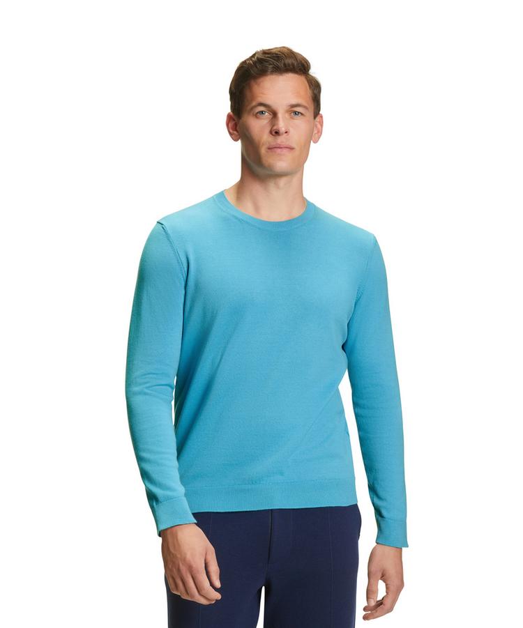 Falke Falke Cotton Crew Neck Strickpullover Herren - azzurro (6894) - 0 | SportScheck