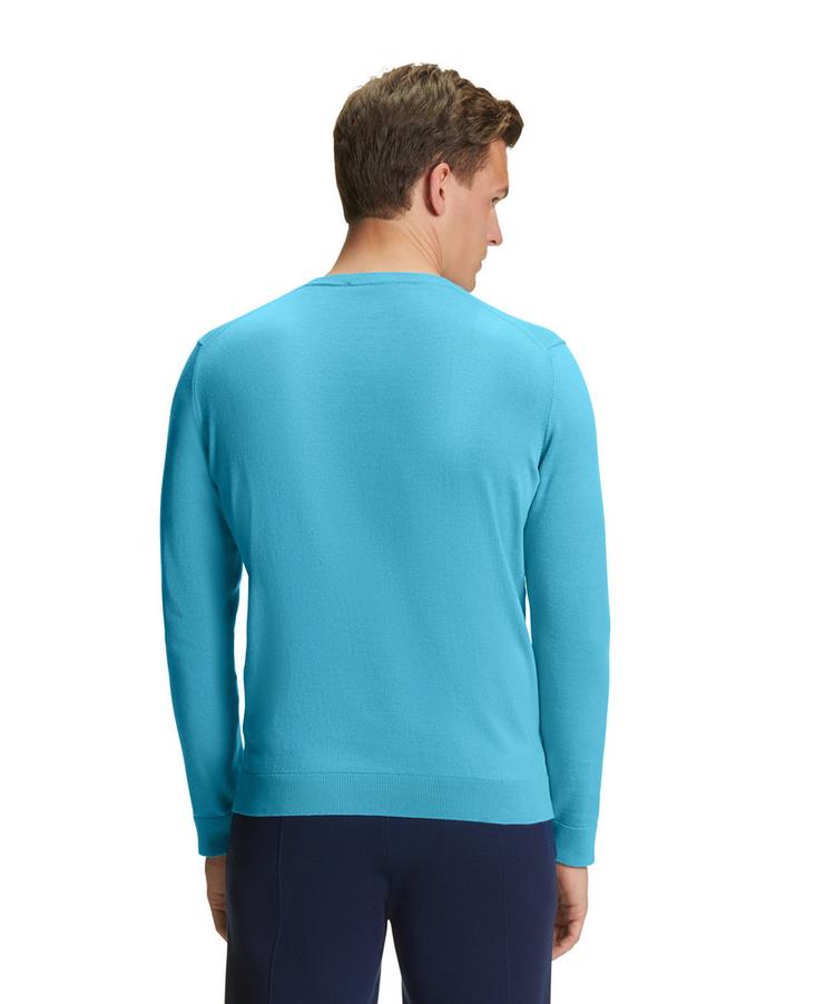 Falke Falke Cotton Crew Neck Strickpullover Herren - azzurro (6894) - 0 | SportScheck