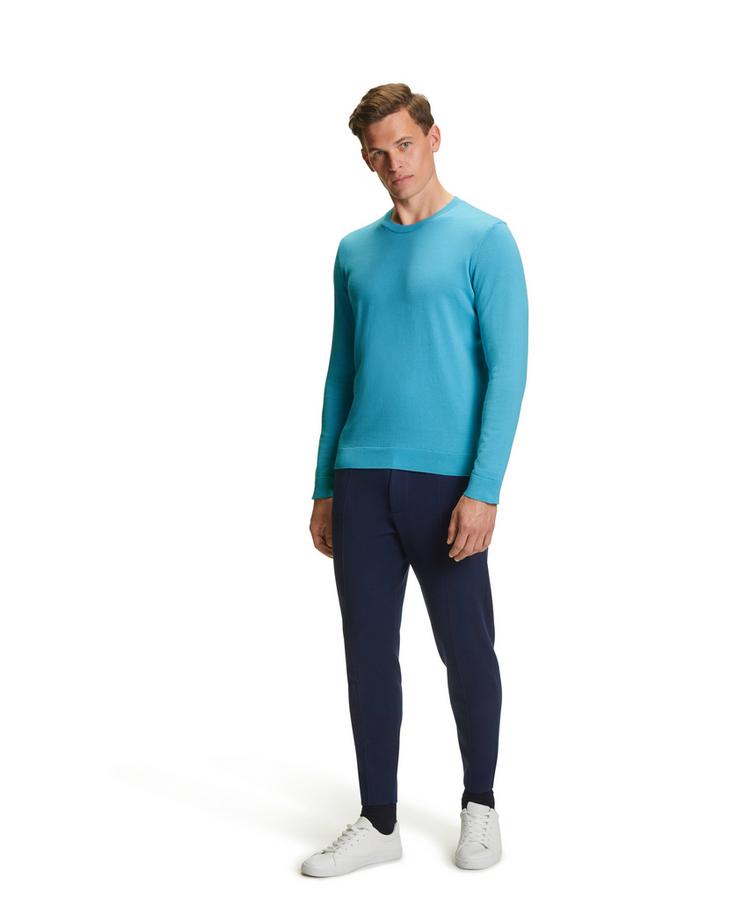 Falke Falke Cotton Crew Neck Strickpullover Herren - azzurro (6894) - 1 | SportScheck