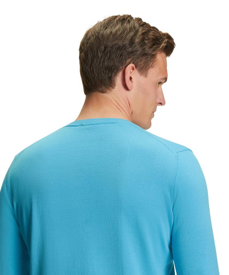 Falke Falke Cotton Crew Neck Strickpullover Herren - azzurro (6894) - 2 | SportScheck