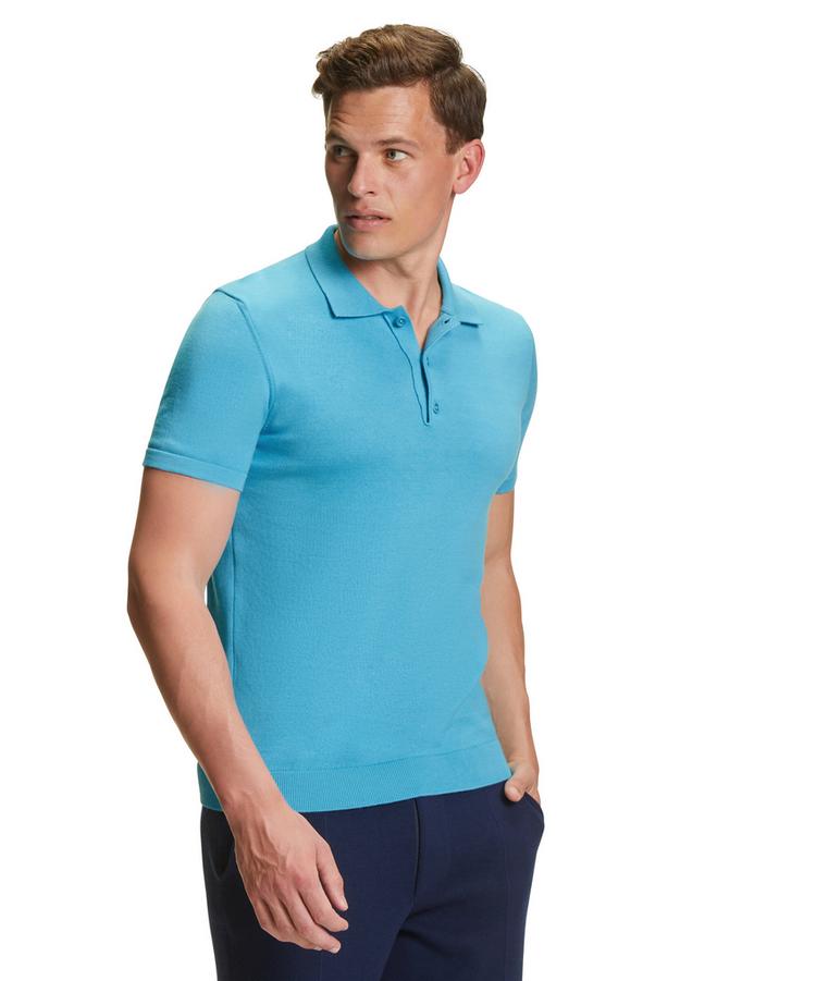 Falke Falke Cotton Polo Shirt Poloshirt Herren - azzurro (6894) - 3 | SportScheck