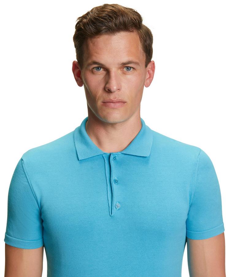 Falke Falke Cotton Polo Shirt Poloshirt Herren - azzurro (6894) - 4 | SportScheck