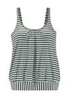 VENICE BEACH Oversize-Tankini-Top Bikini Oberteil Damen - oliv stripe