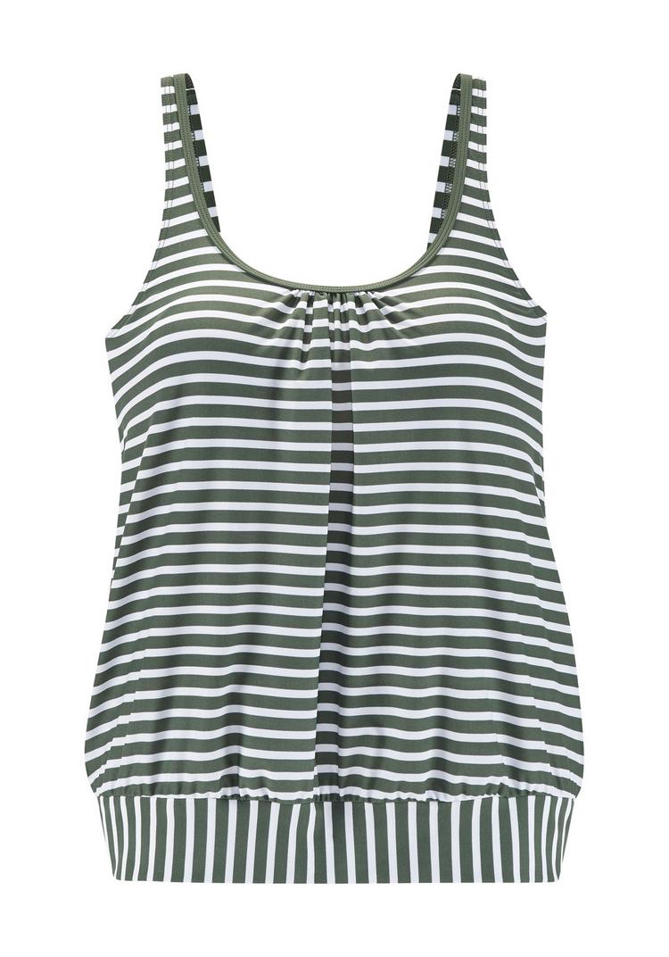 VENICE BEACH VENICE BEACH Oversize-Tankini-Top Bikini Oberteil Damen - oliv stripe - 0 | SportScheck