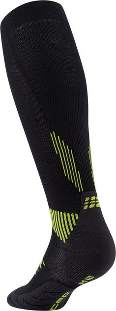 Rückansicht von CEP Laufsocken Herren black/lime