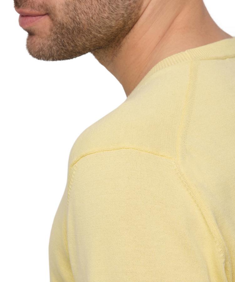 Falke Falke Cotton Crew Neck Strickpullover Herren - hay (1105) - 3 | SportScheck