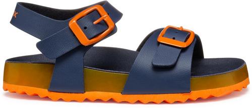 Rückansicht von Geox Sandalen Sandalen Kinder Grün/Gelb