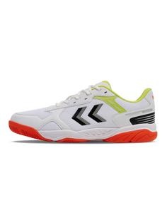 hummel COURT CONTROL II Hallenschuhe BRIGHT WHITE/TANGERINE TANGO