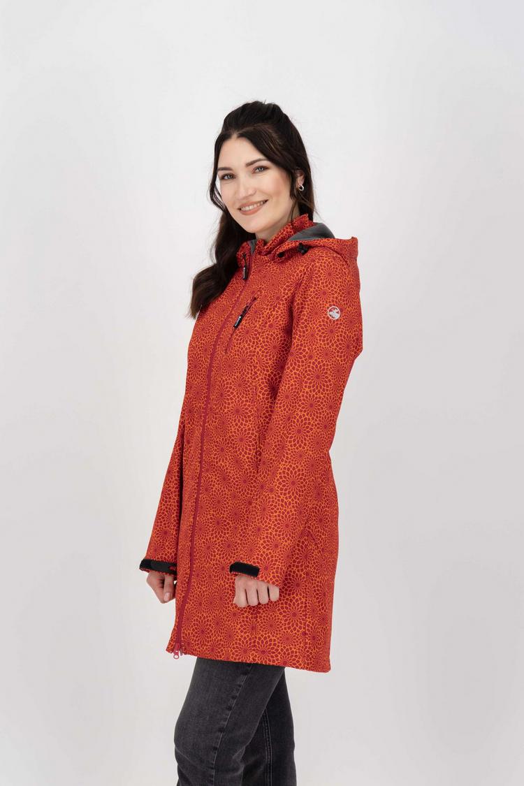 DEPROC active DEPROC active SHELBY X LONG Softshelljacke Damen - wine print - 1 | SportScheck