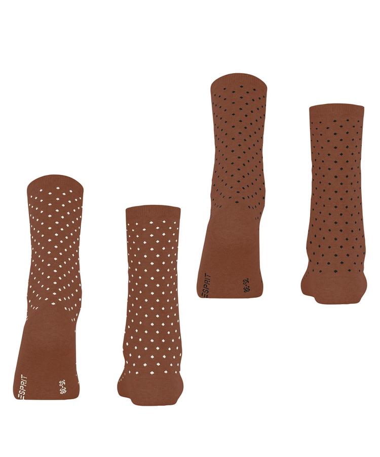 ESPRIT ESPRIT Fine Dot  2-Pack Socken Damen - rosewood (5225) - 0 | SportScheck