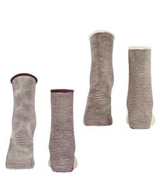 Rückansicht von ESPRIT Allover Stripe  2-Pack Freizeitsocken Damen sortiment alt (0350)