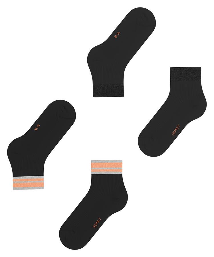 ESPRIT ESPRIT Retro Glitter SSO  2-Pack Socken Damen - black (3000) - 2 | SportScheck