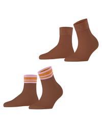 ESPRIT Retro Glitter SSO  2-Pack Socken Damen - rosewood (5225)