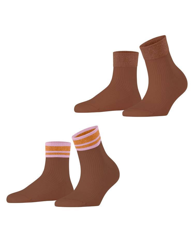 ESPRIT ESPRIT Retro Glitter SSO  2-Pack Socken Damen - rosewood (5225) - 0 | SportScheck