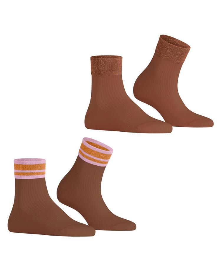 ESPRIT ESPRIT Retro Glitter SSO  2-Pack Socken Damen - rosewood (5225) - 0 | SportScheck