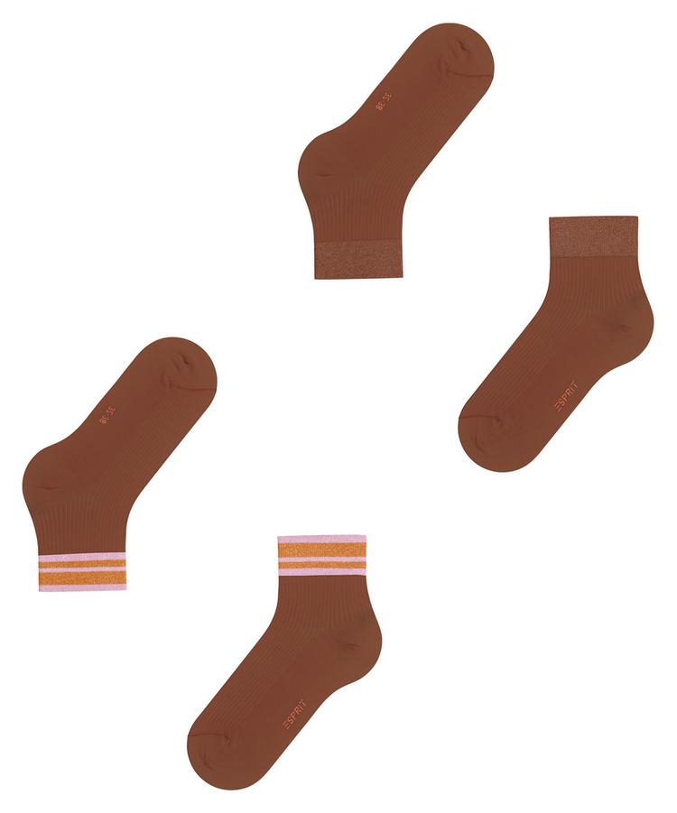 ESPRIT ESPRIT Retro Glitter SSO  2-Pack Socken Damen - rosewood (5225) - 2 | SportScheck