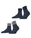 ESPRIT Retro Glitter SSO  2-Pack Socken Damen - space blue (6116)