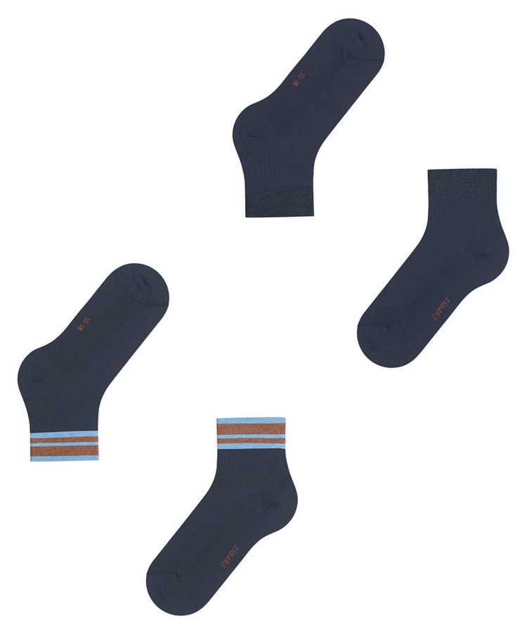ESPRIT ESPRIT Retro Glitter SSO  2-Pack Socken Damen - space blue (6116) - 2 | SportScheck