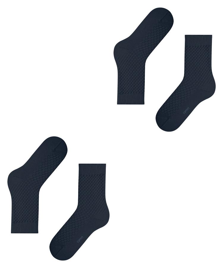 ESPRIT ESPRIT Diamond Knit  2-Pack Socken Damen - space blue (6116) - 2 | SportScheck
