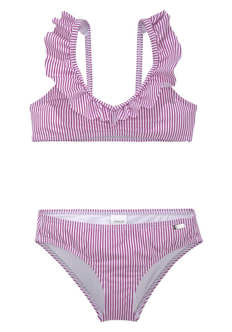 Buffalo Buffalo Bustier-Bikini Bikini Set Damen - beere - wei&szlig; - 0 | SportScheck