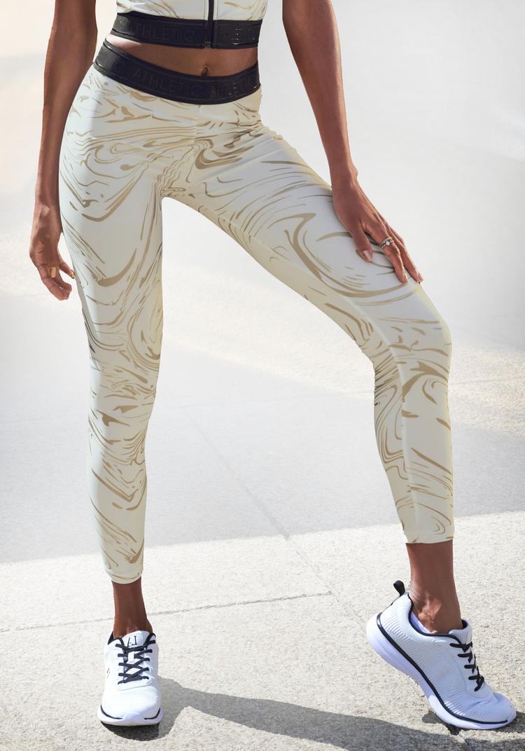 LASCANA Active LASCANA Active Funktionsleggings Tights Damen - wei&szlig; - silber - 0 | SportScheck