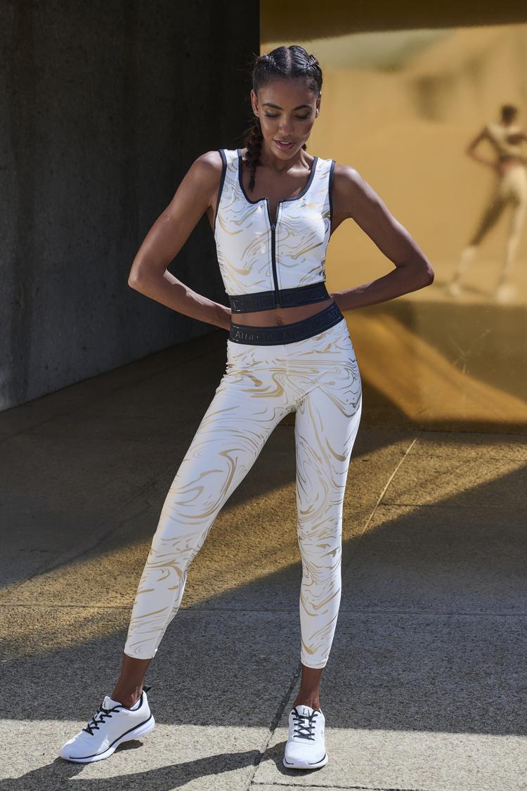 LASCANA Active LASCANA Active Funktionsleggings Tights Damen - wei&szlig; - silber - 2 | SportScheck