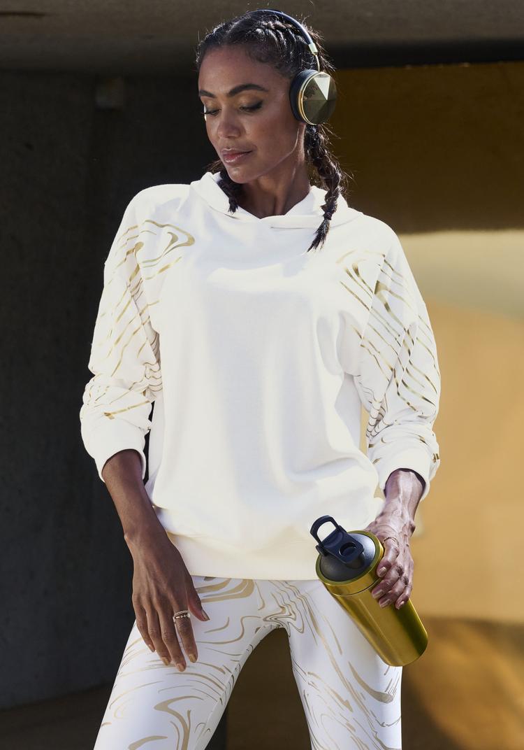 LASCANA Active LASCANA Active Hoodie Hoodie Damen - wei&szlig; - gold - 1 | SportScheck