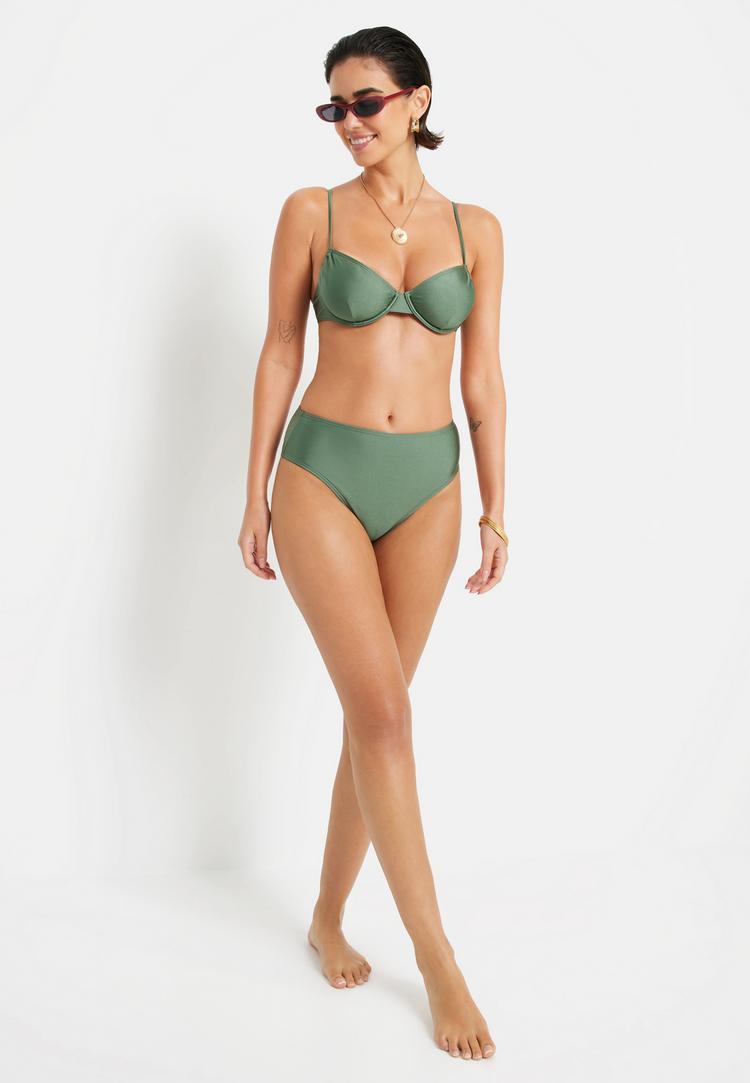 LSCN by Lascana LSCN by Lascana B&uuml;gel-Bikini-Top Bikini Oberteil Damen - olive - 1 | SportScheck